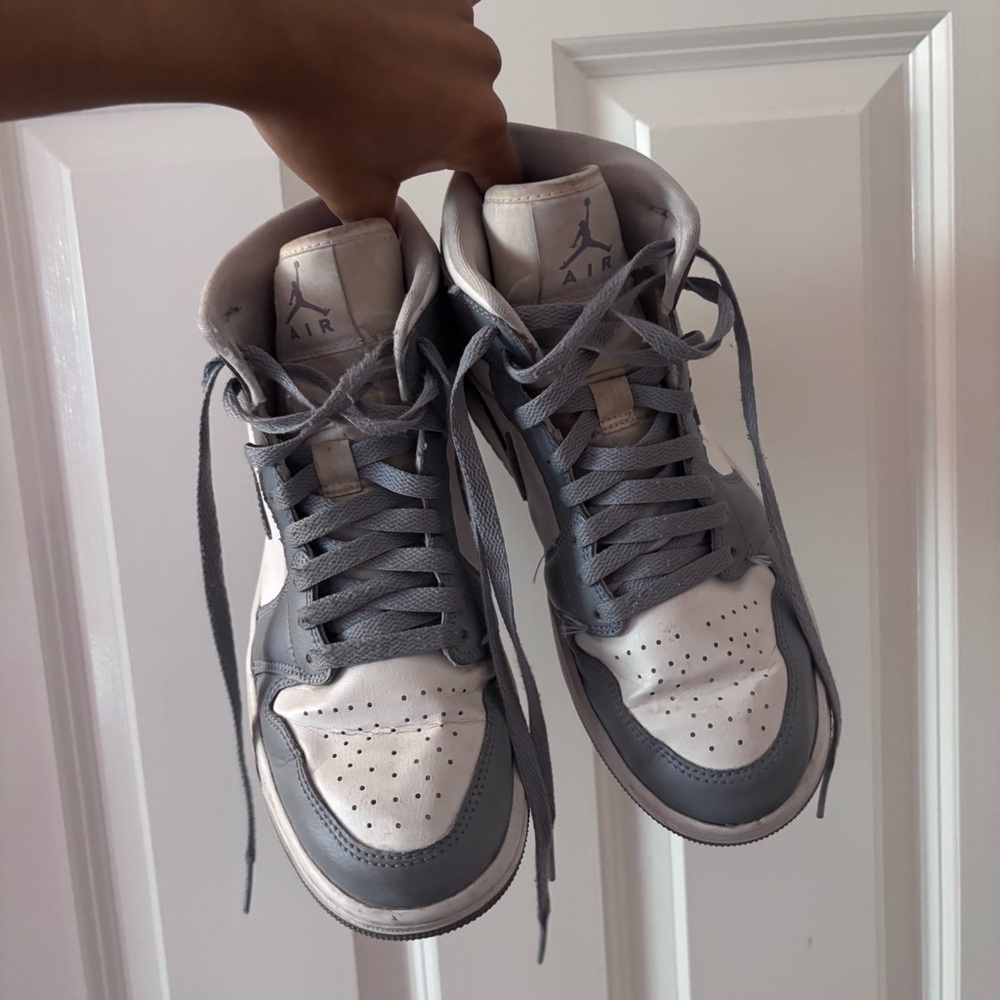 Air Jordan Gray and White Sneakers